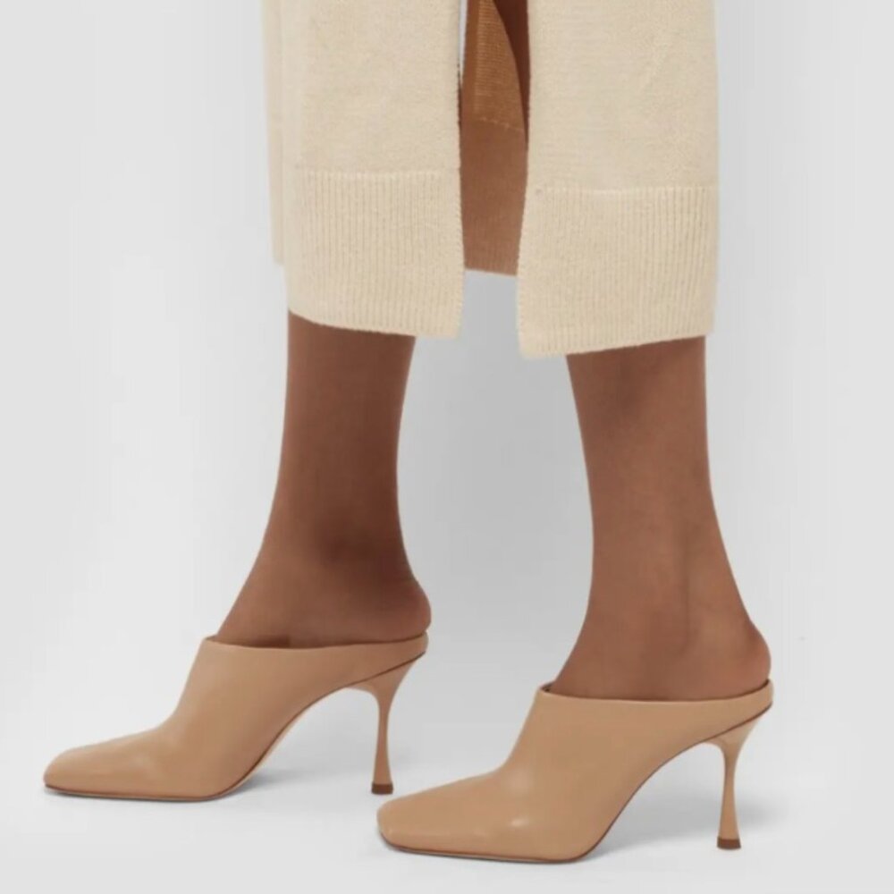Studio Amelia - Leather Mules - Tan - Size 5 - Euro Size 36 - Made in Spain
